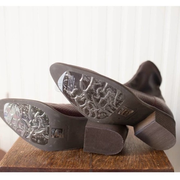 Free People Grand Teton Merlot Western Metal Toe Ankle Boots Size 36 - Picture 6 of 6